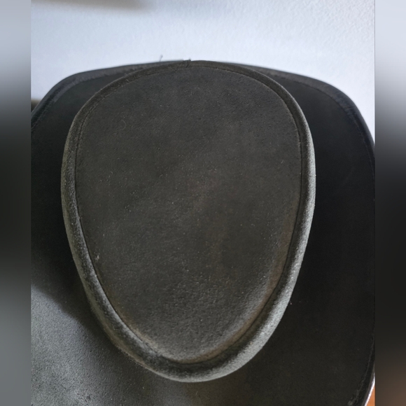 Vintage Winfield Cover Co. Suede Cowboy Hat, Leather Trim, Satin Lining.